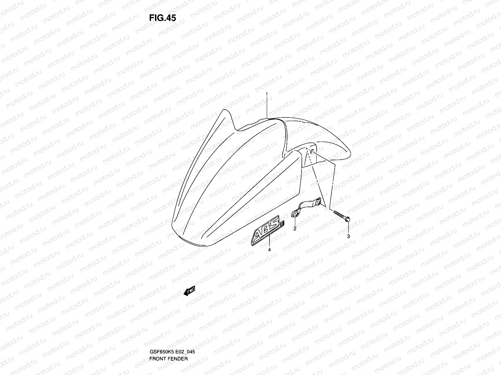 45 - FRONT FENDER