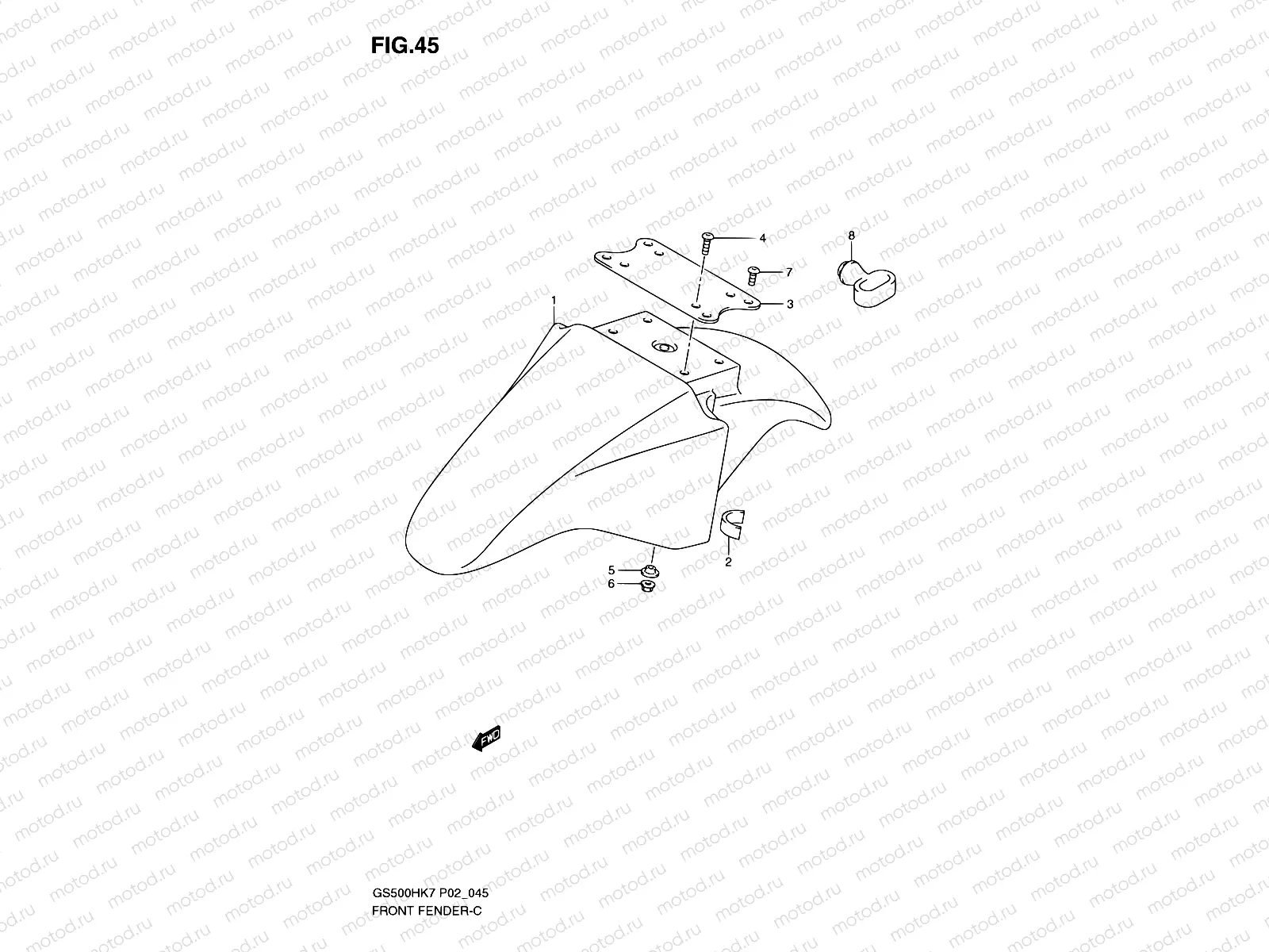 45 - FRONT FENDER