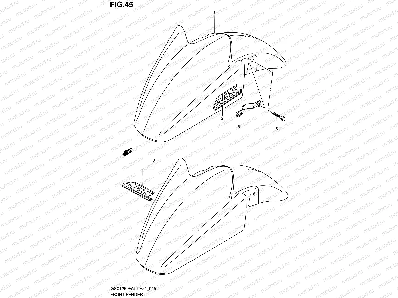45 - FRONT FENDER