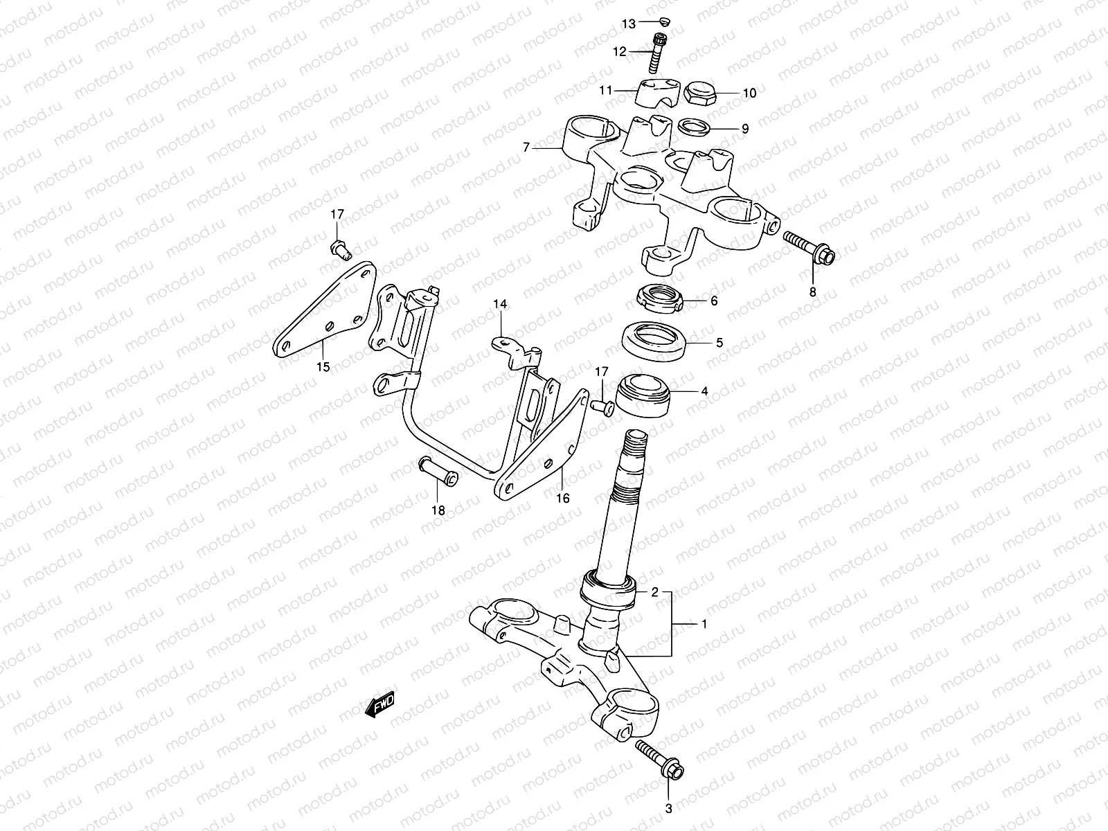45 - FRONT FORK BRACKET