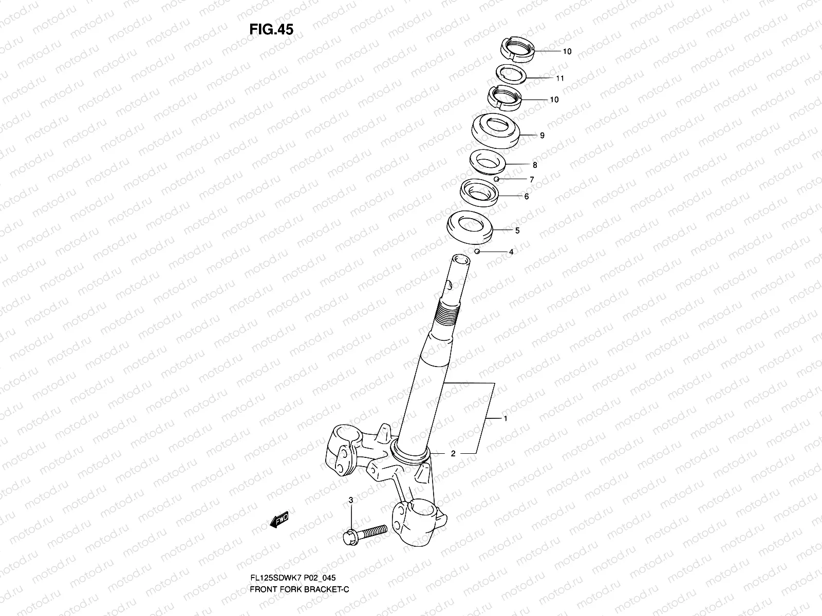 45 - FRONT FORK BRACKET