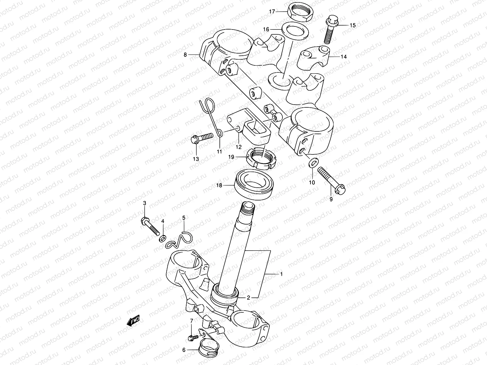 45 - FRONT FORK BRACKET
