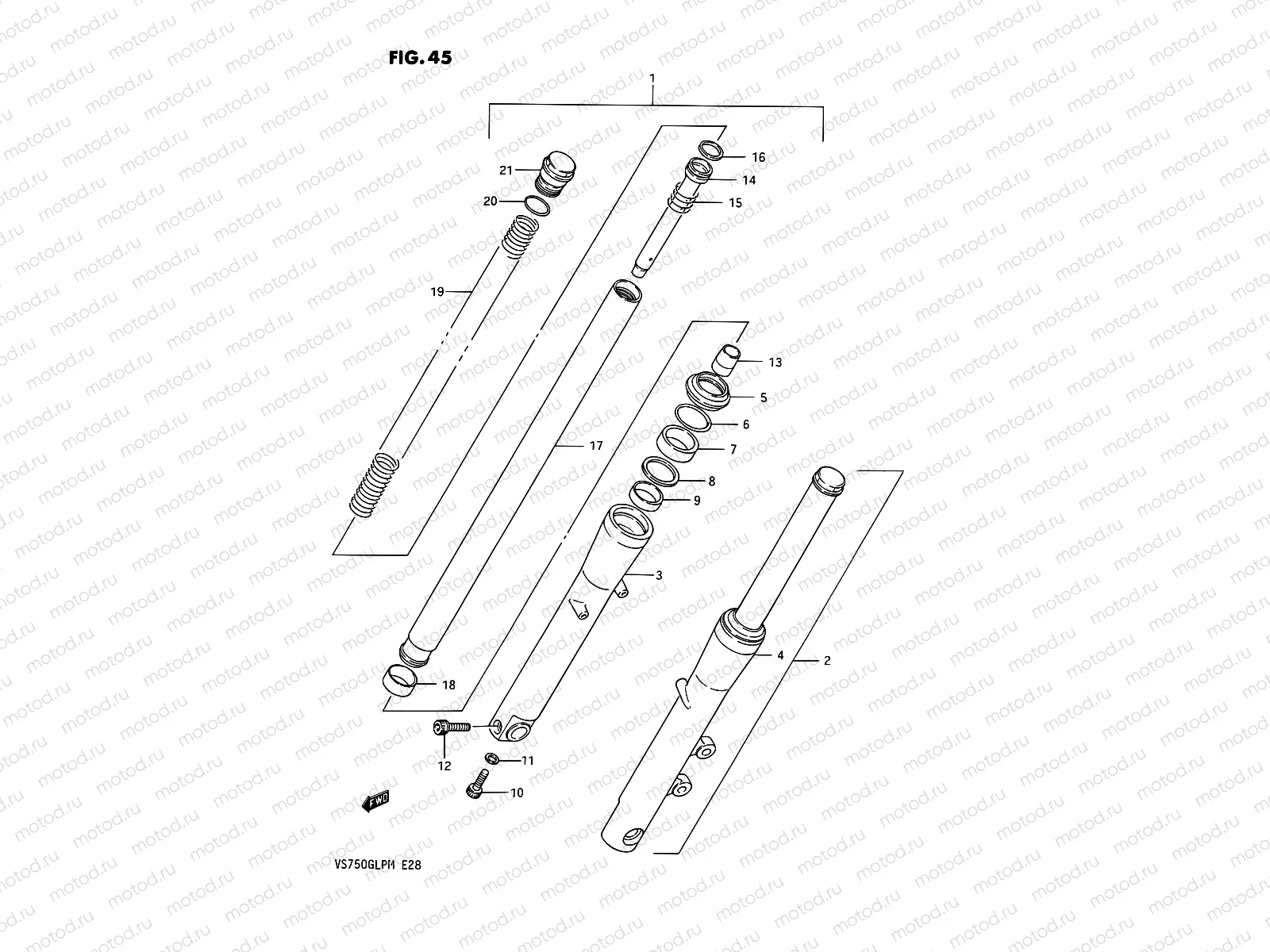 45 - FRONT FORK (MODEL F/G)