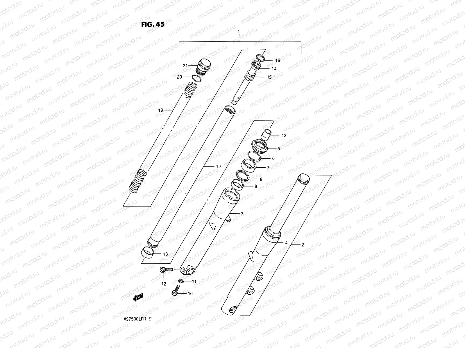 45 - FRONT FORK (MODEL F/G)