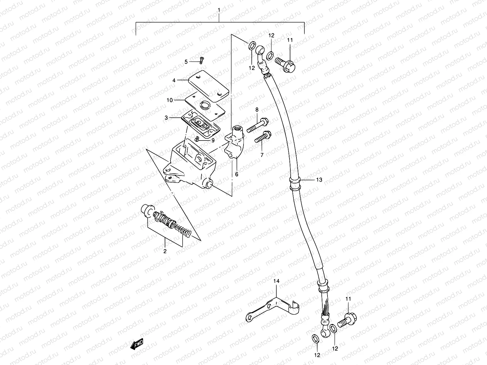 45 - FRONT MASTER CYLINDER