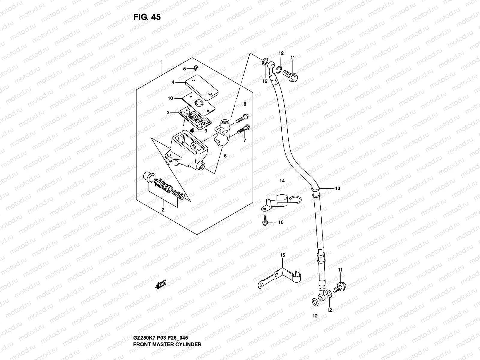 45 - FRONT MASTER CYLINDER