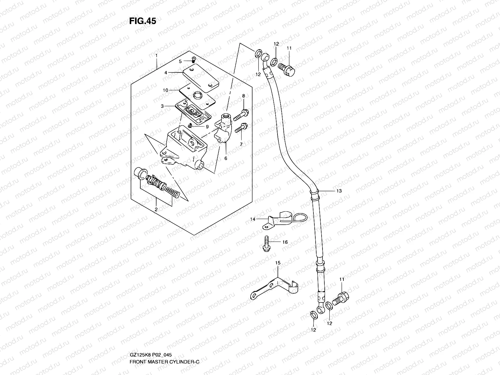 45 - FRONT MASTER CYLINDER
