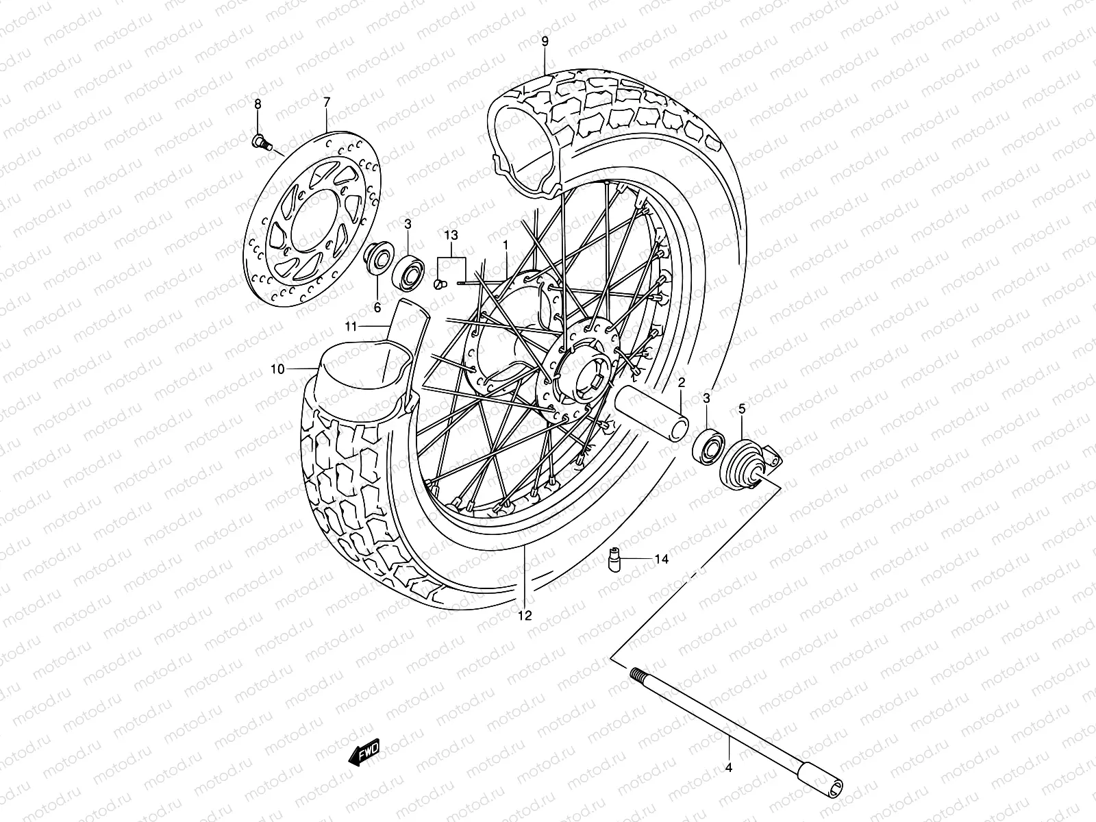 45 - FRONT WHEEL