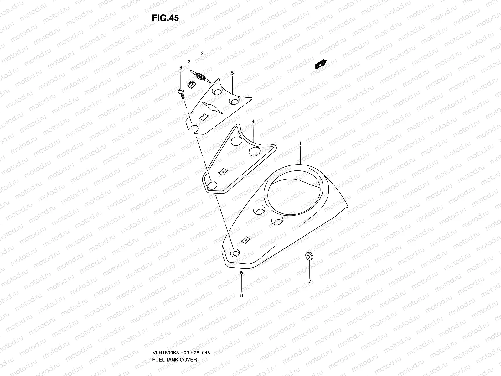 45 - FUEL TANK COVER
