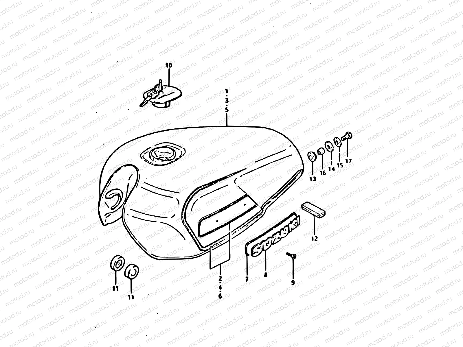 45 - FUEL TANK (MODEL T : 24L)