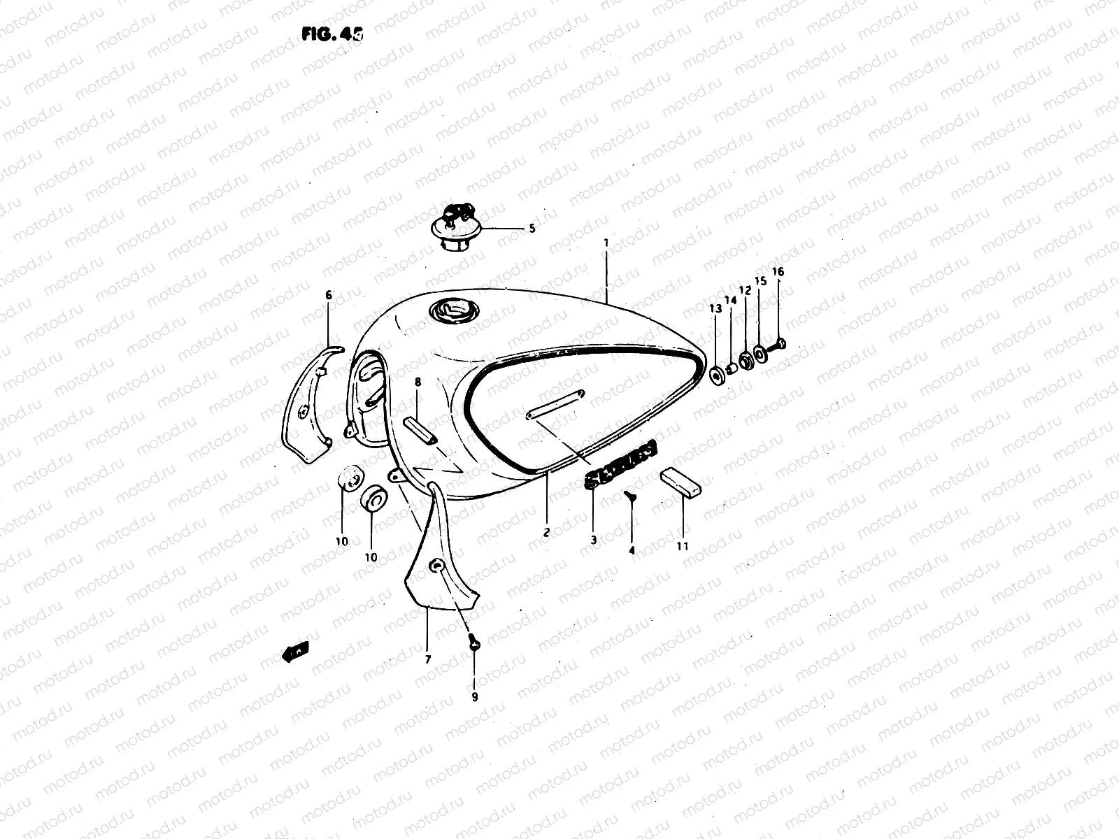 45 - FUEL TANK (MODEL X)
