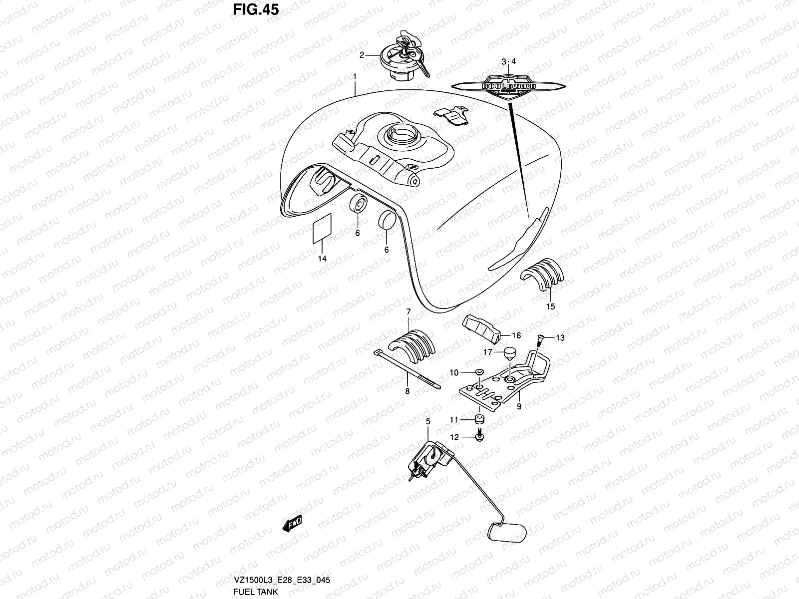 45 - FUEL TANK (VZ1500L3 E33)