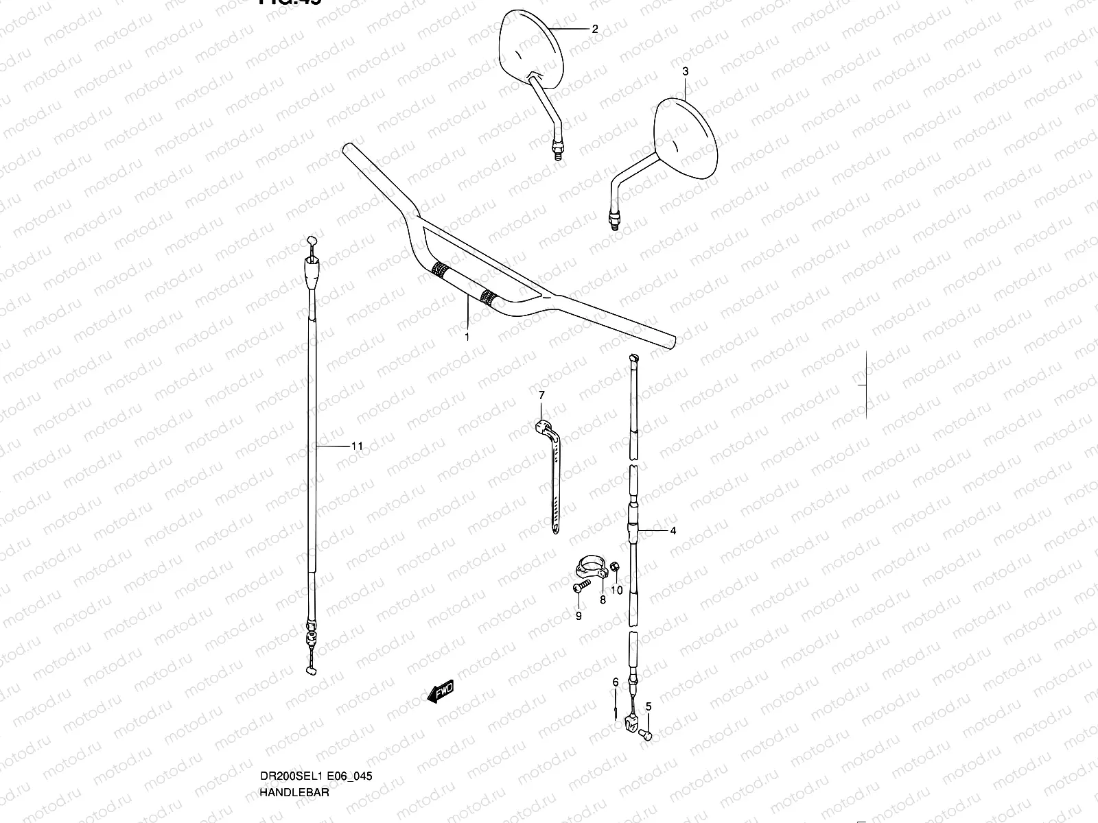45 - HANDLE BAR (DR200SEL1 E06)