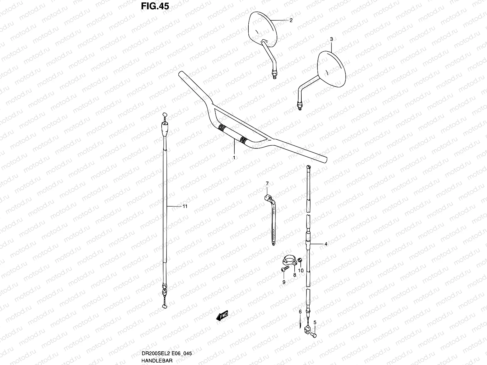 45 - HANDLE BAR (DR200SEL2 E06)