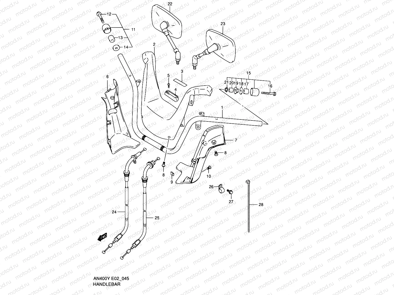 45 - HANDLE BAR (MODEL X/Y)