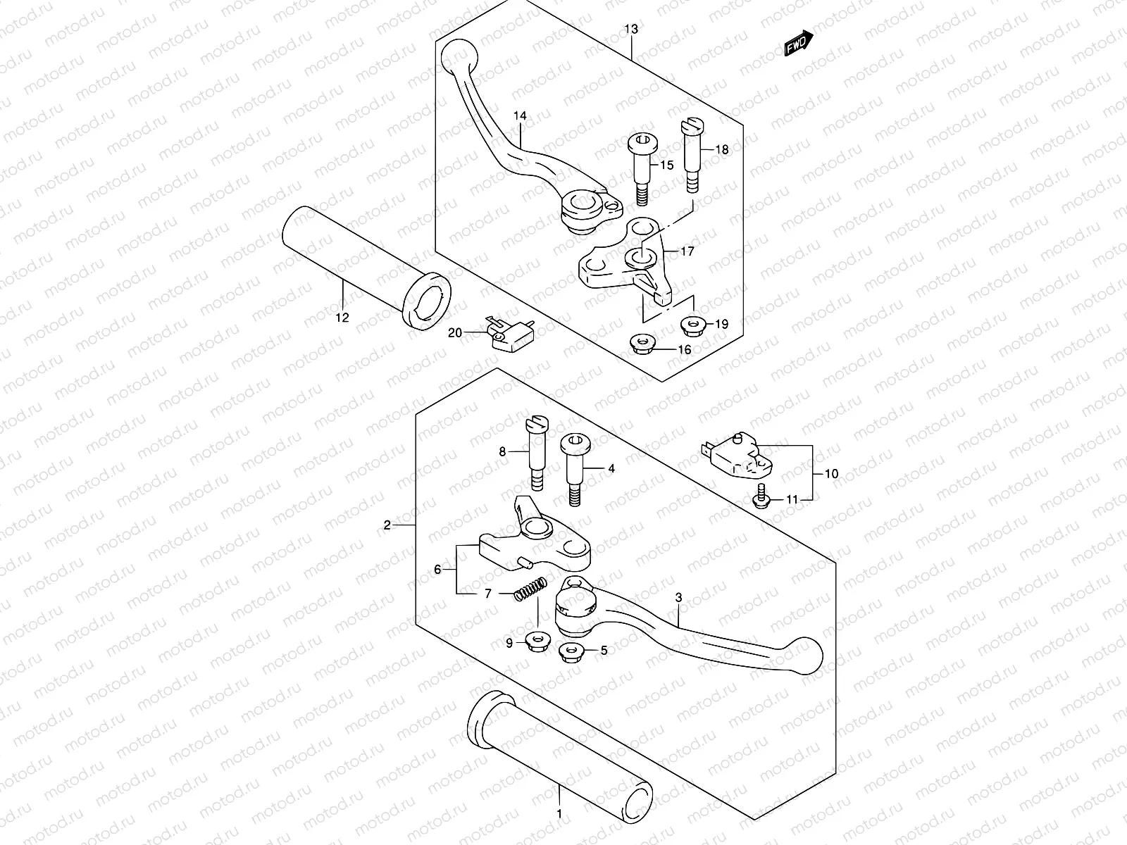 45 - HANDLE LEVER (MODEL K5/K6)