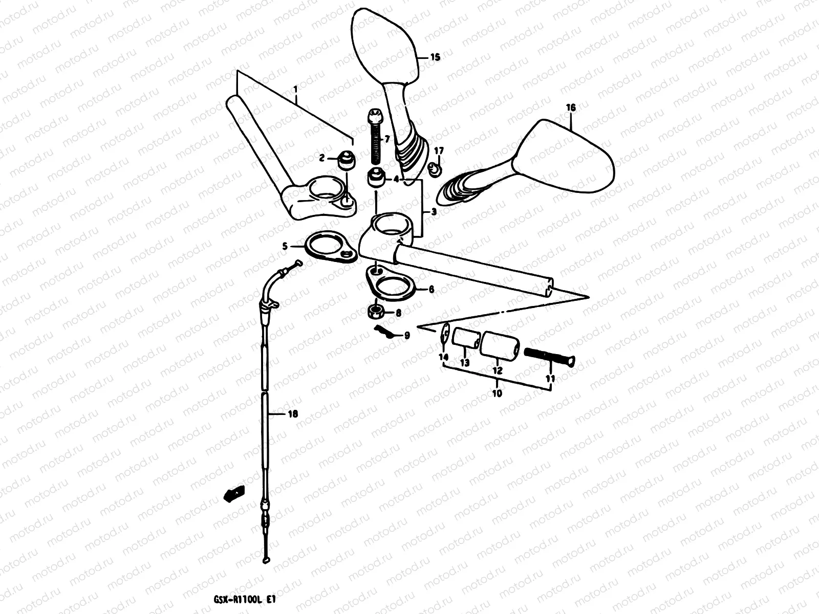 45 - HANDLEBAR (MODEL K)