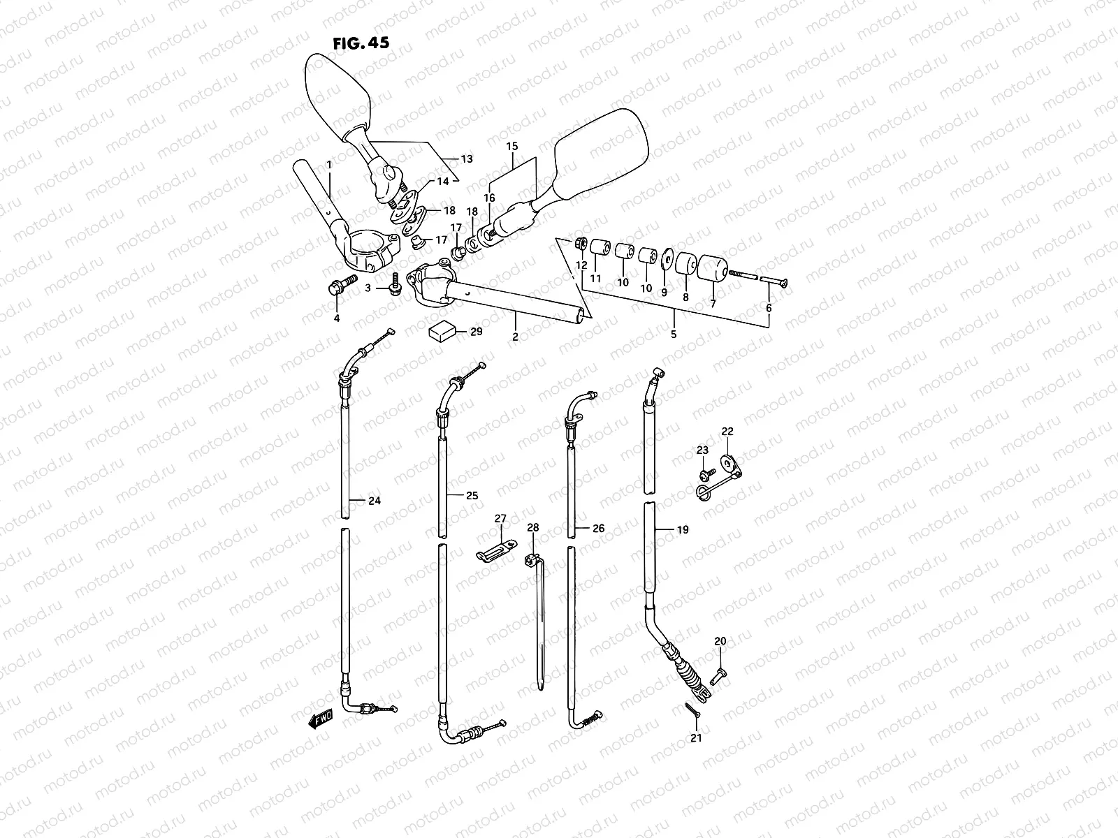 45 - HANDLEBAR (MODEL N/P)