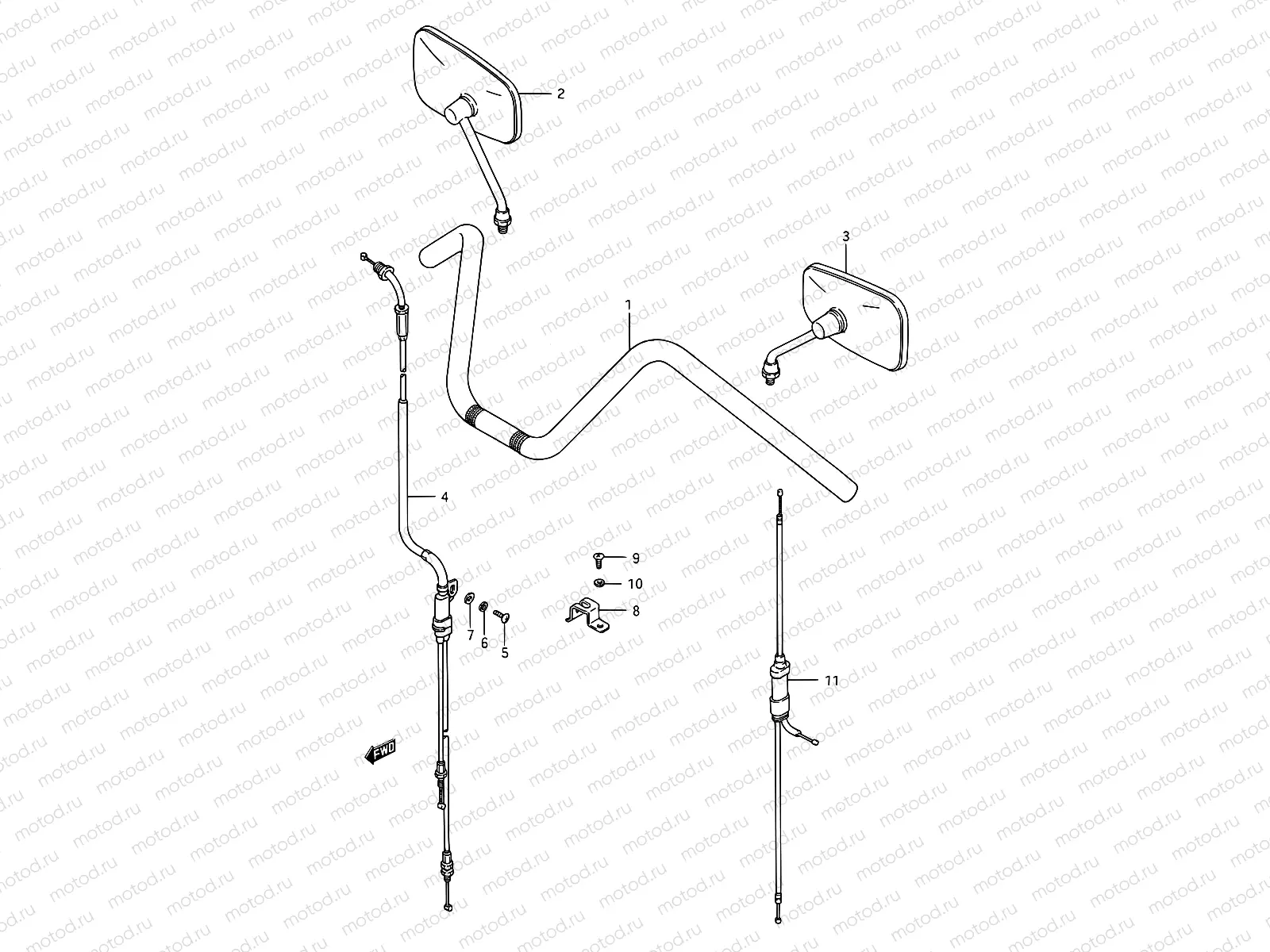45 - HANDLEBAR (SEE NOTE)