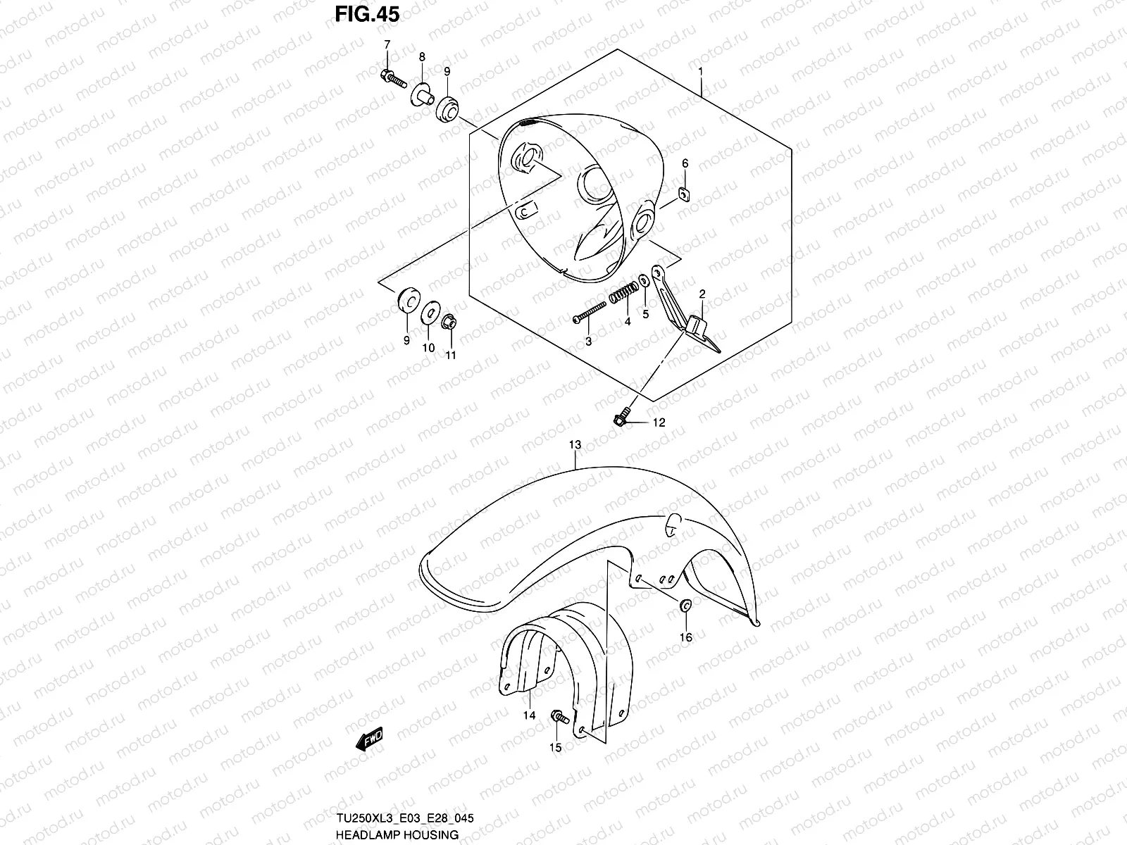 45 - HEADLAMP HOUSING