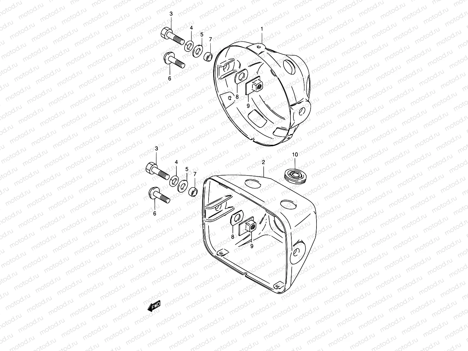 45 - HEADLAMP HOUSING