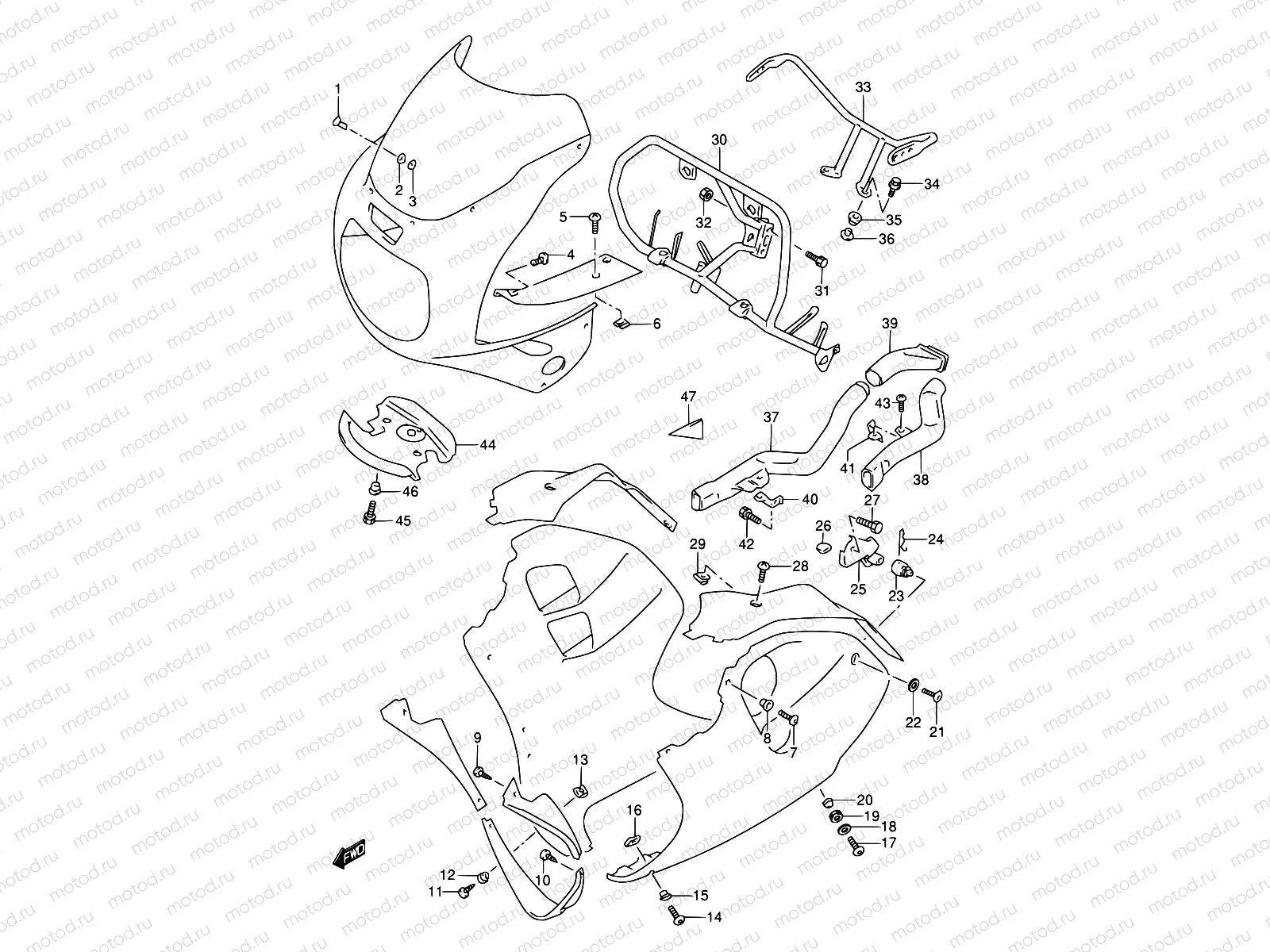 45 - INSTALLATION PARTS (MODEL P/R)