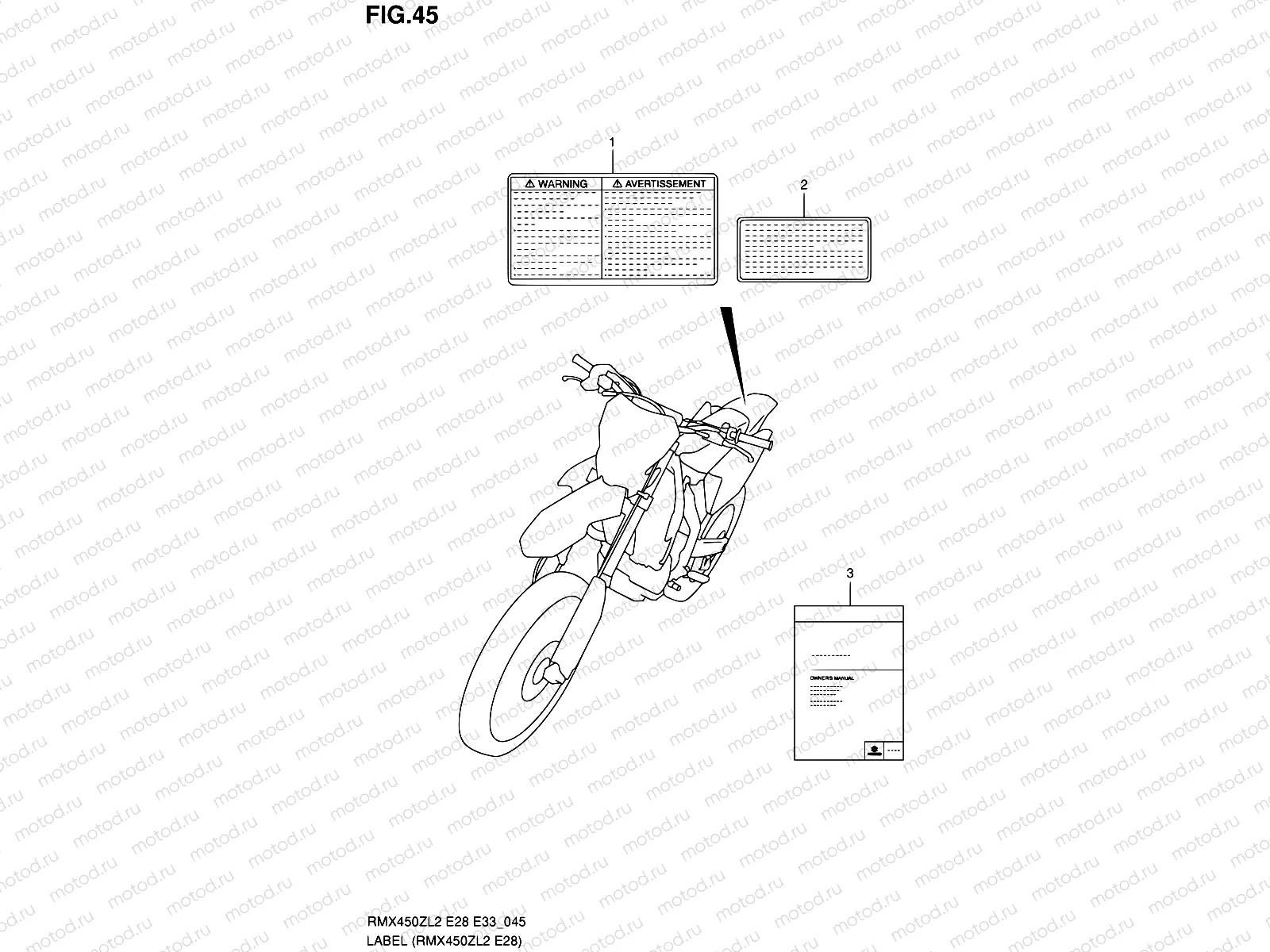 45 - LABEL (RMX450ZL2 E28)