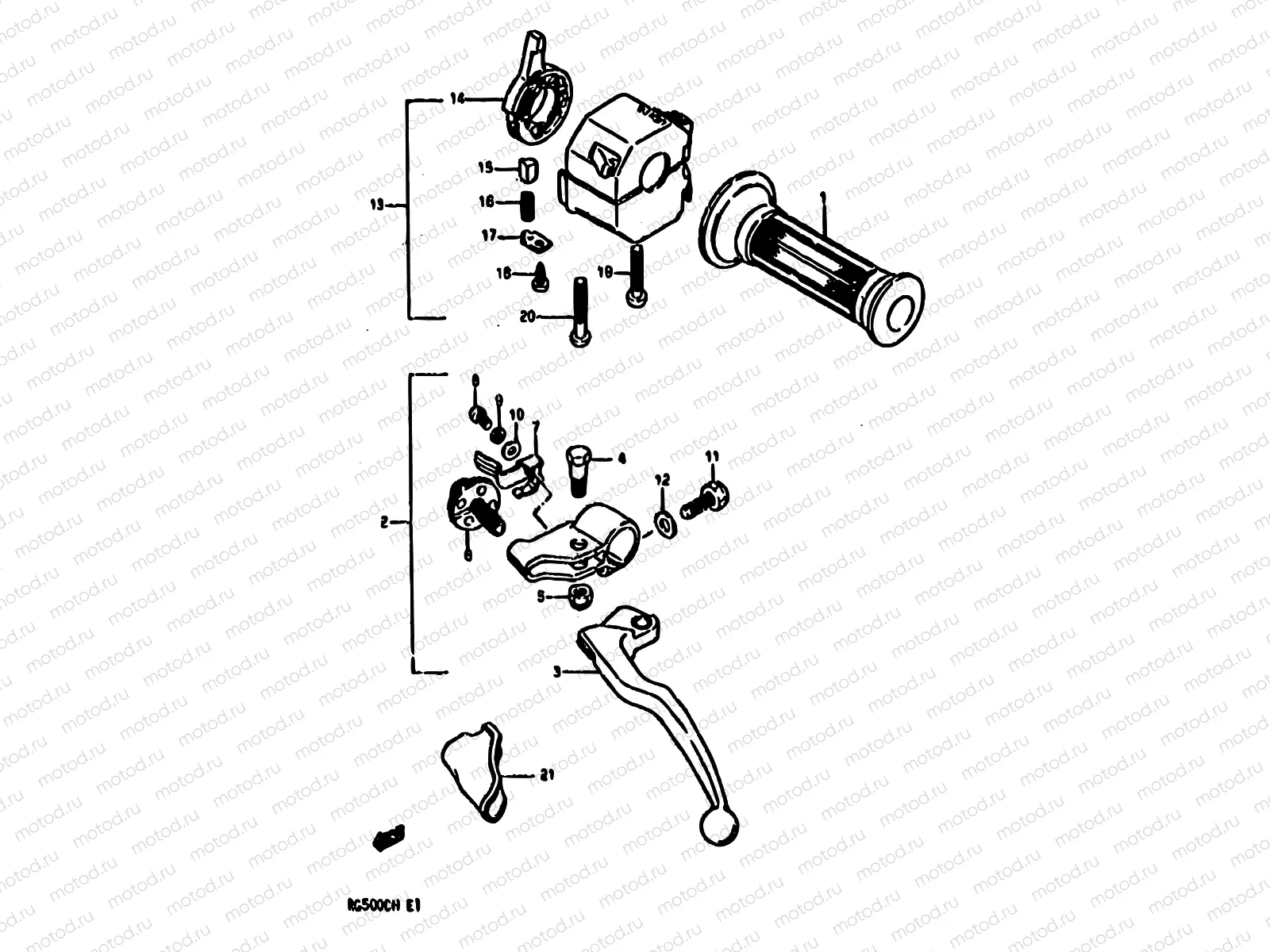 45 - LEFT HANDLE SWITCH (MODEL H)