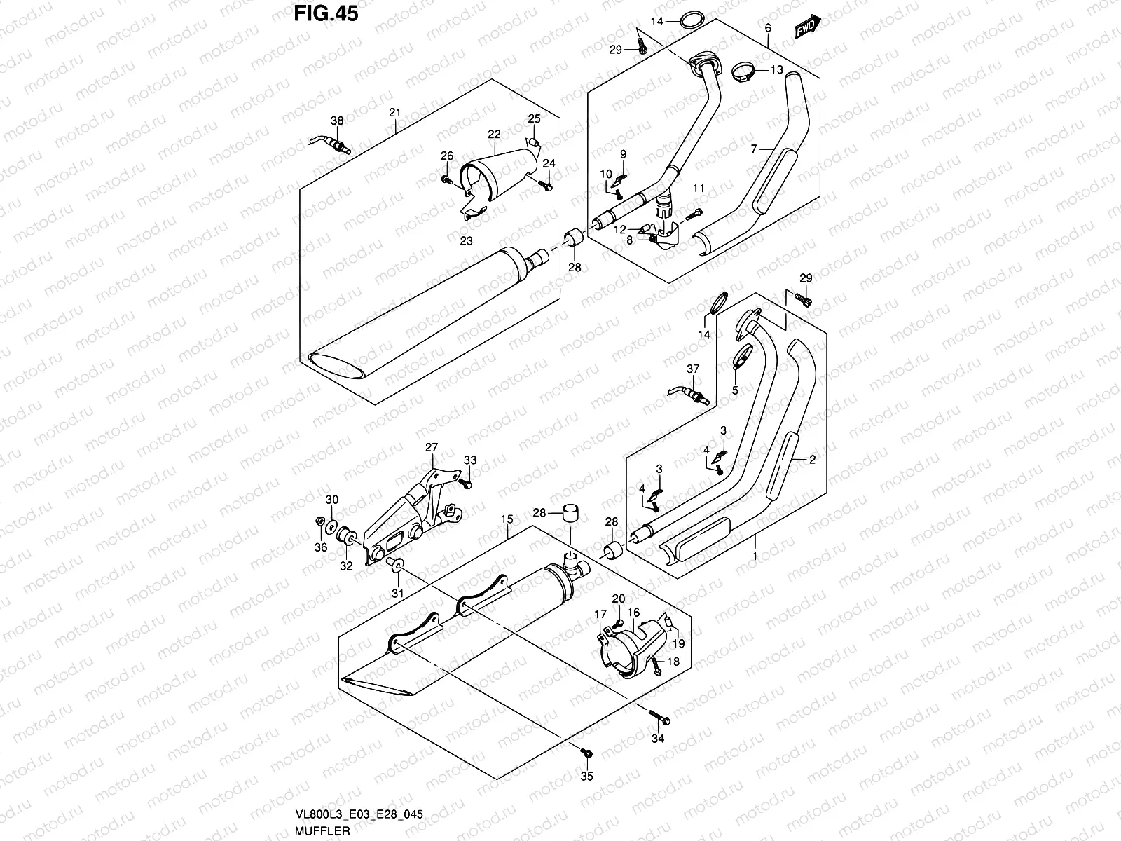 45 - MUFFLER (VL800TL3 E33)