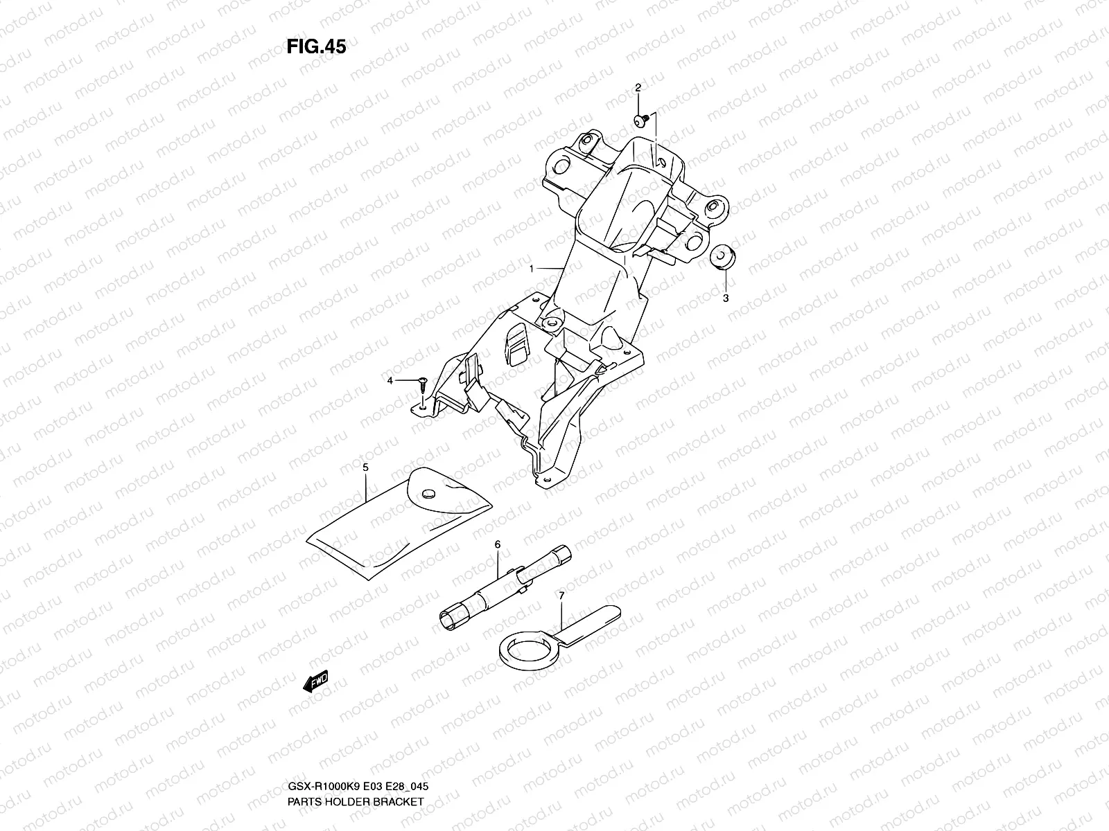 45 - PARTS HOLDER BRACKET
