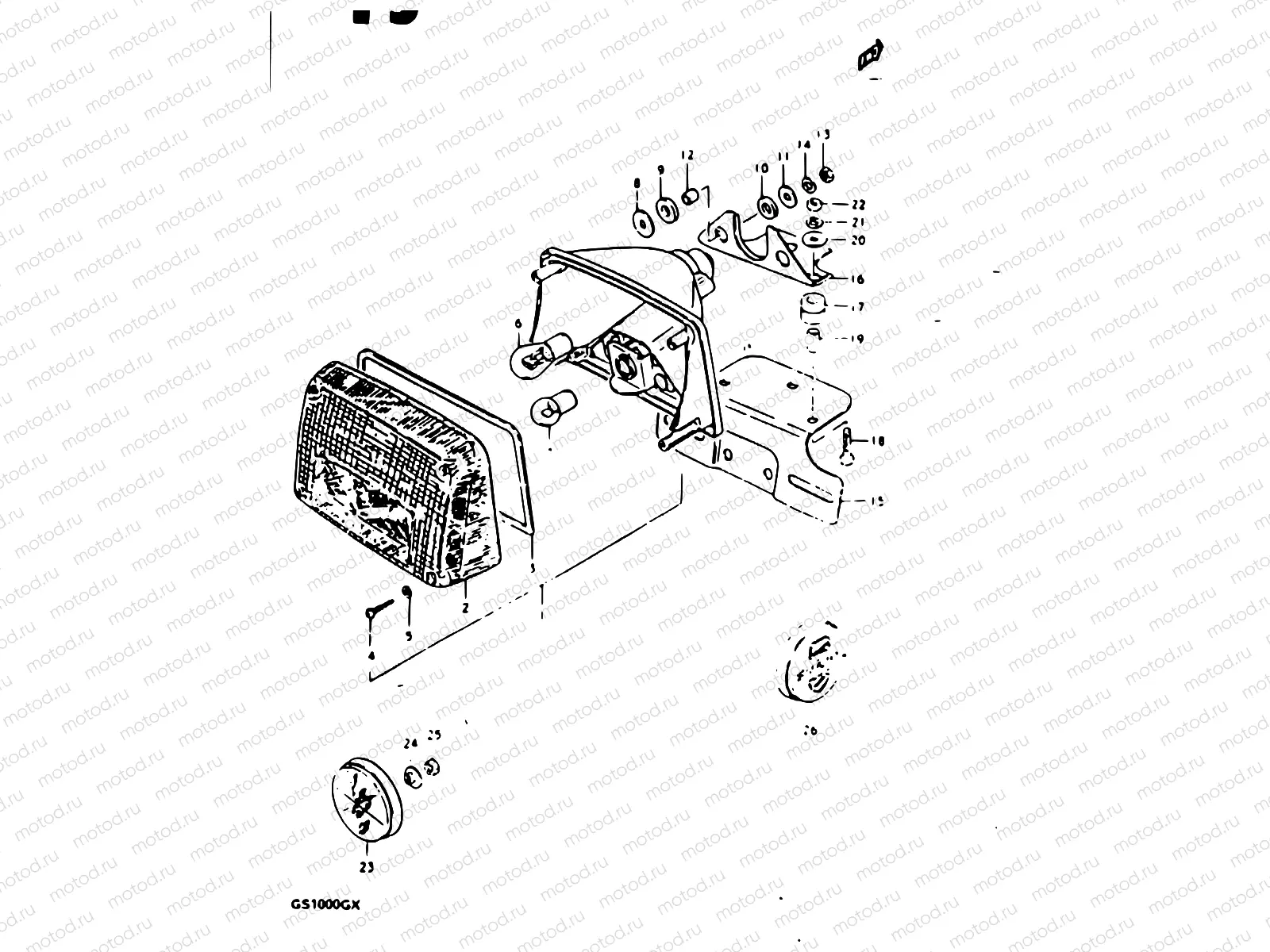 45 - REAR COMBINATION LAMP (E22, E25)