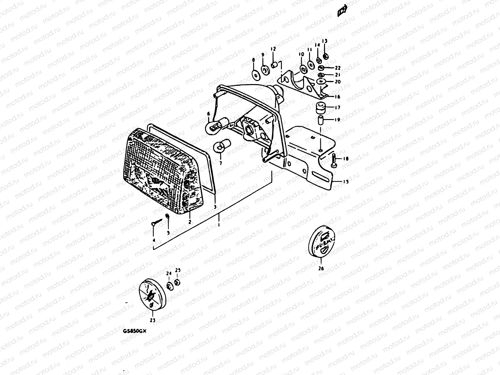 45 - REAR COMBINATION LAMP (E22, E25)