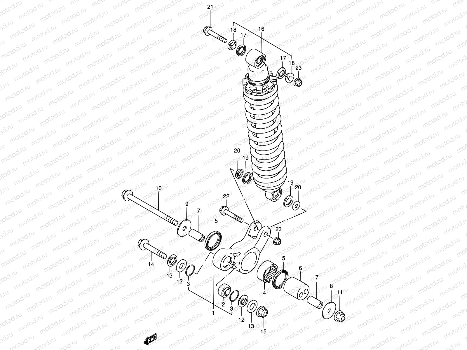 45 - REAR CUSHION LEVER