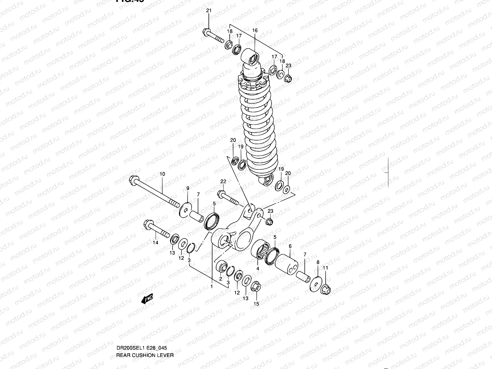 45 - REAR CUSHION LEVER
