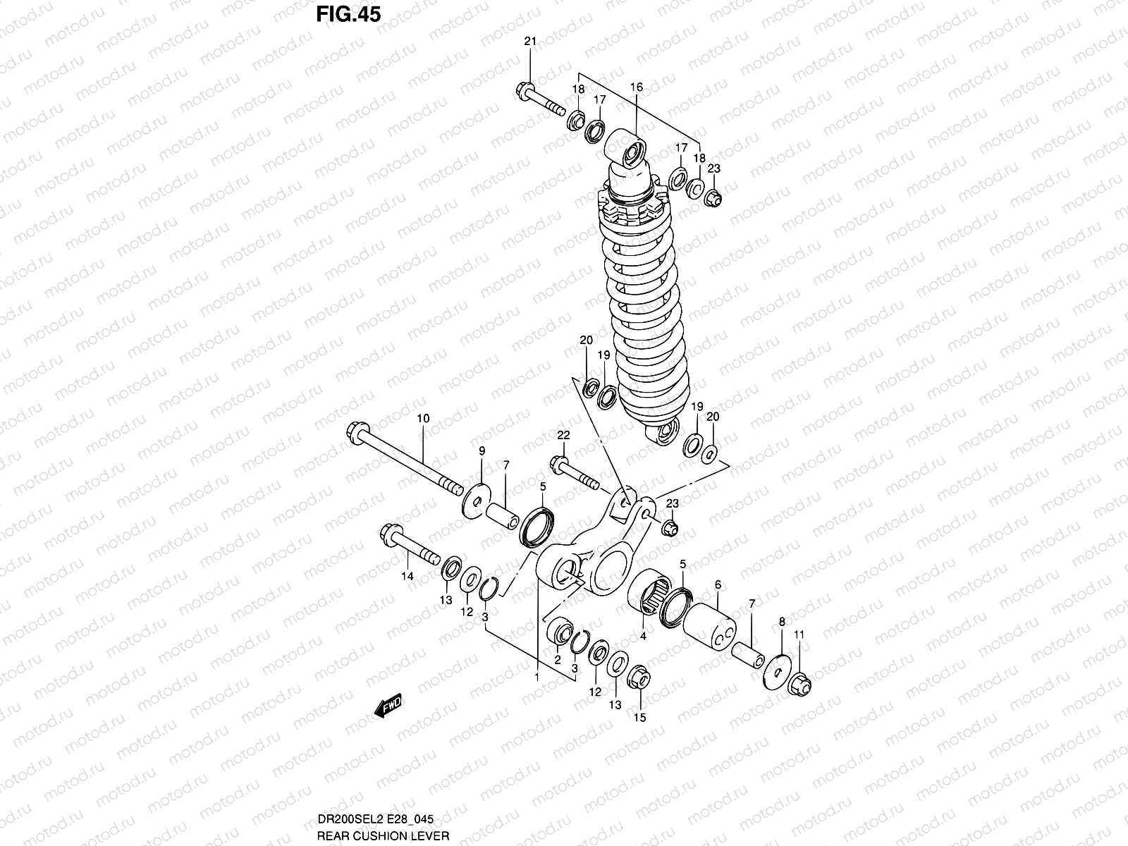 45 - REAR CUSHION LEVER