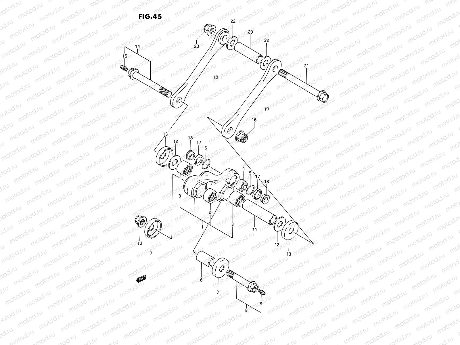 45 - REAR CUSHION LEVER