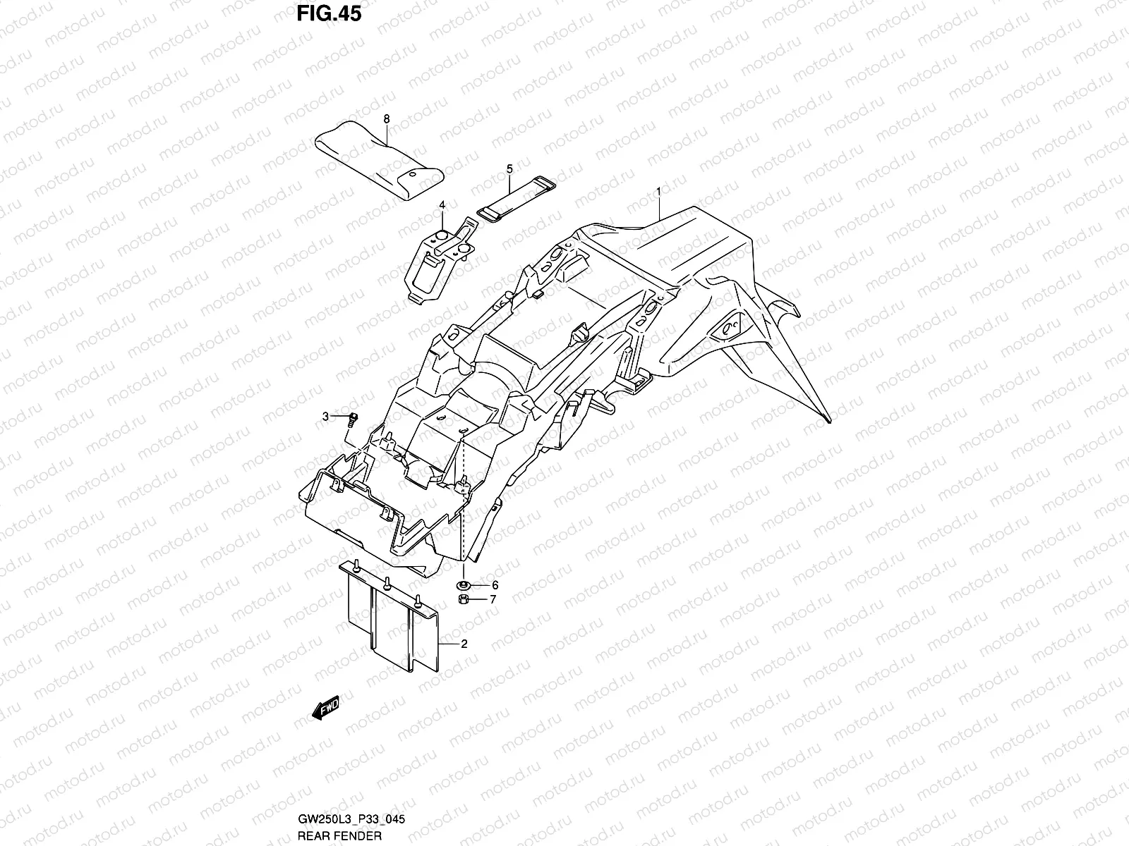 45 - REAR FENDER