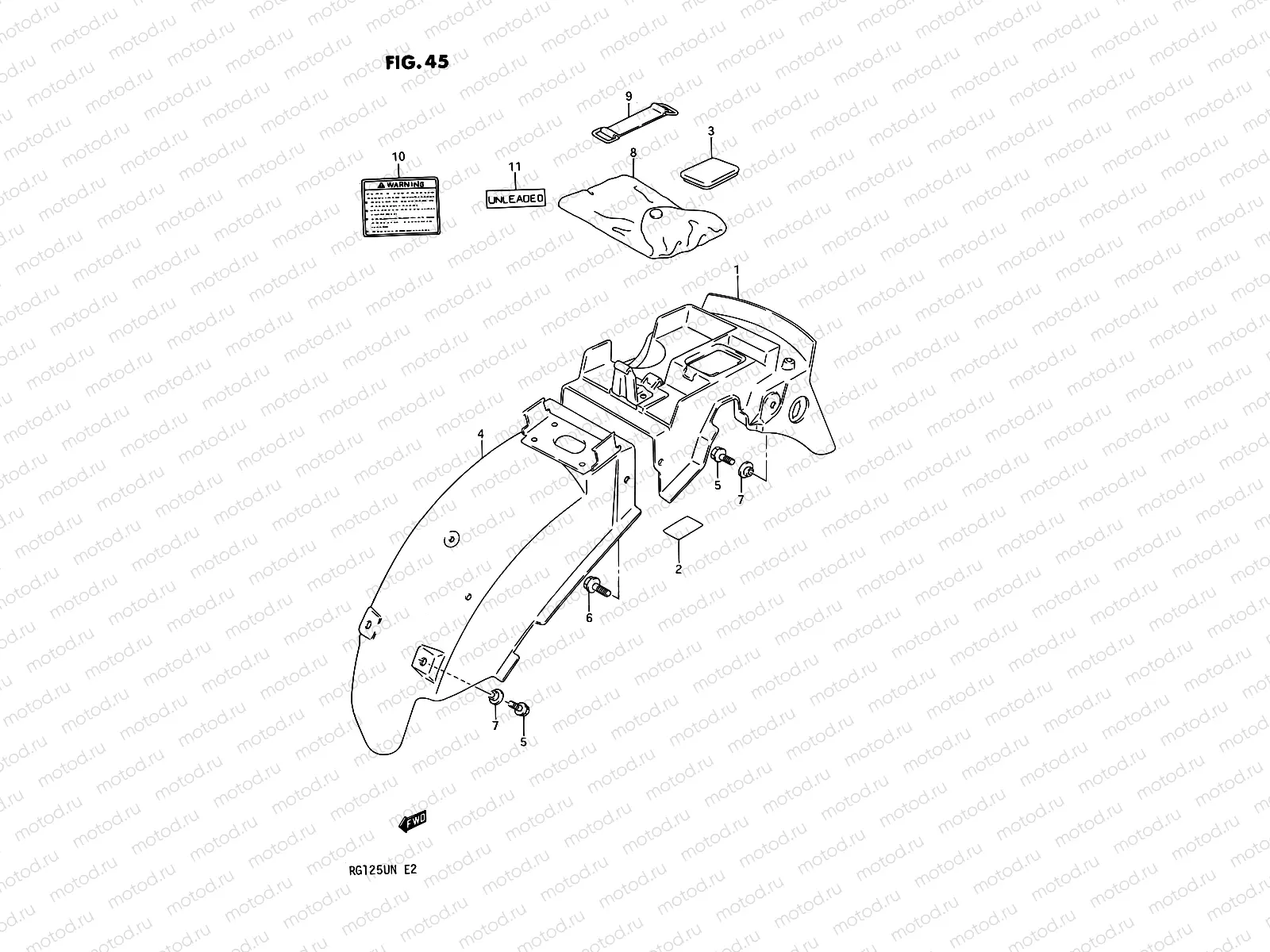 45 - REAR FENDER