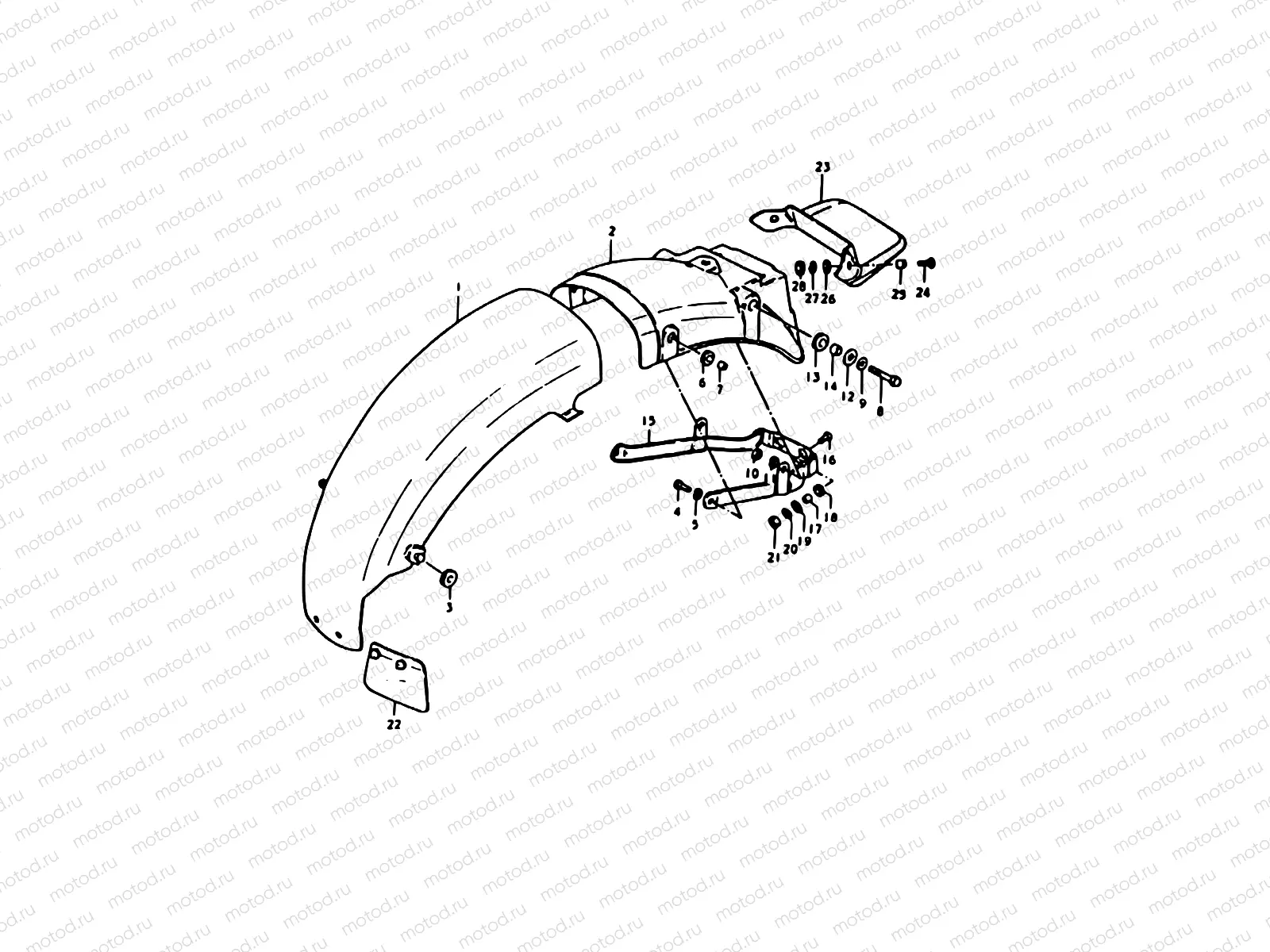45 - REAR FENDER