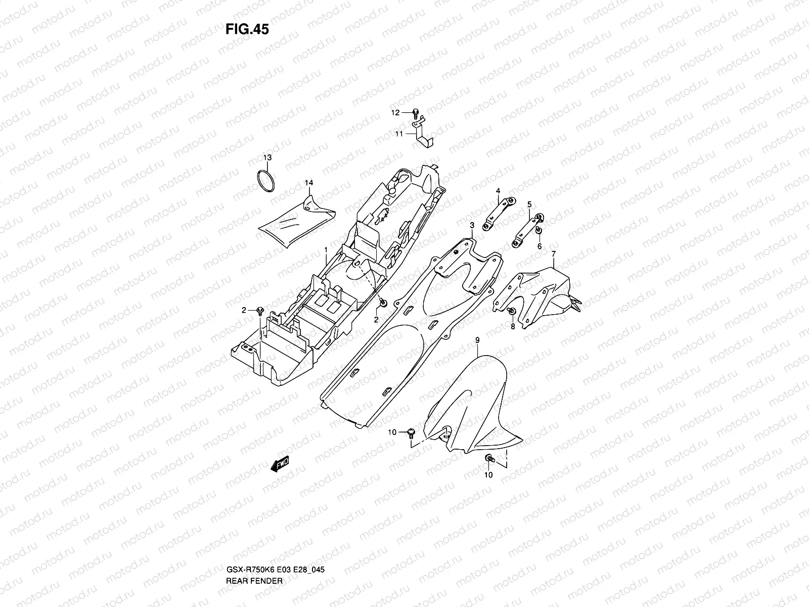 45 - REAR FENDER
