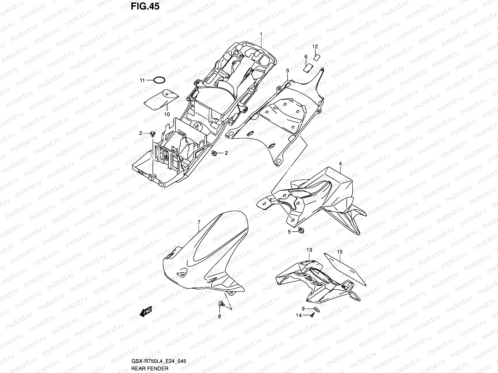 45 - REAR FENDER
