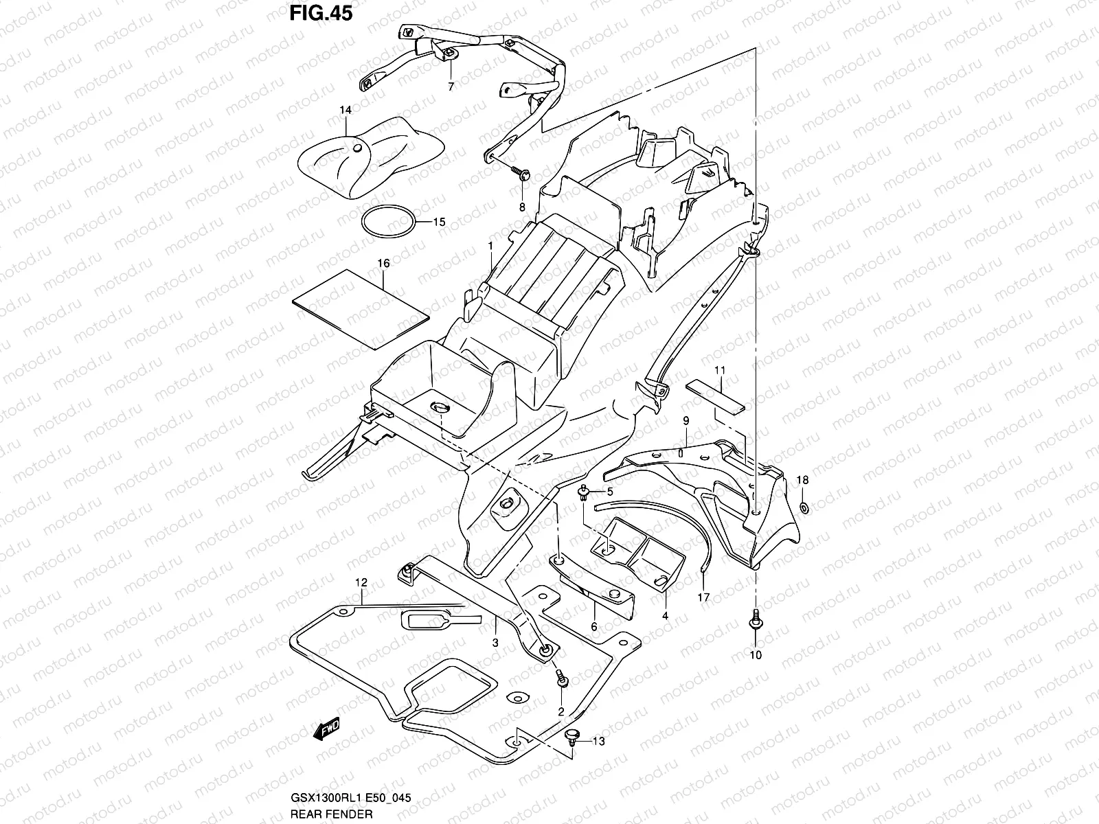 45 - REAR FENDER