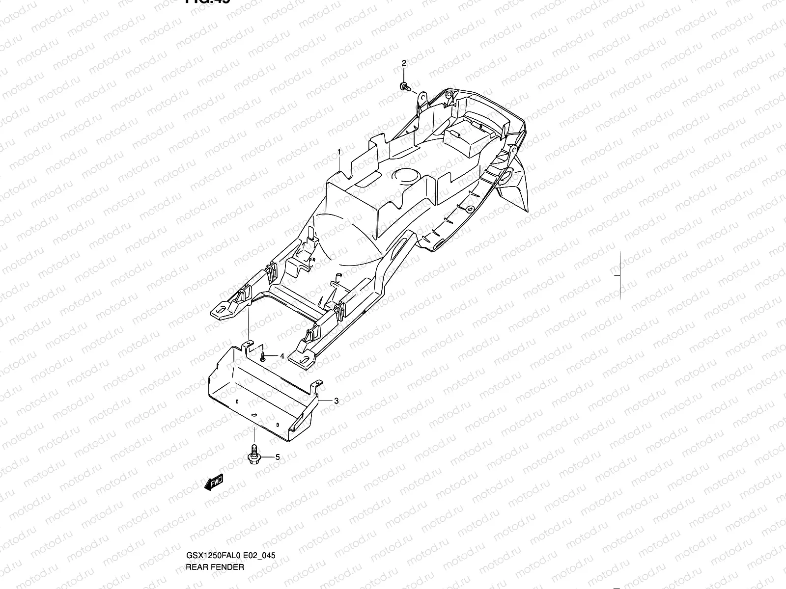 45 - REAR FENDER