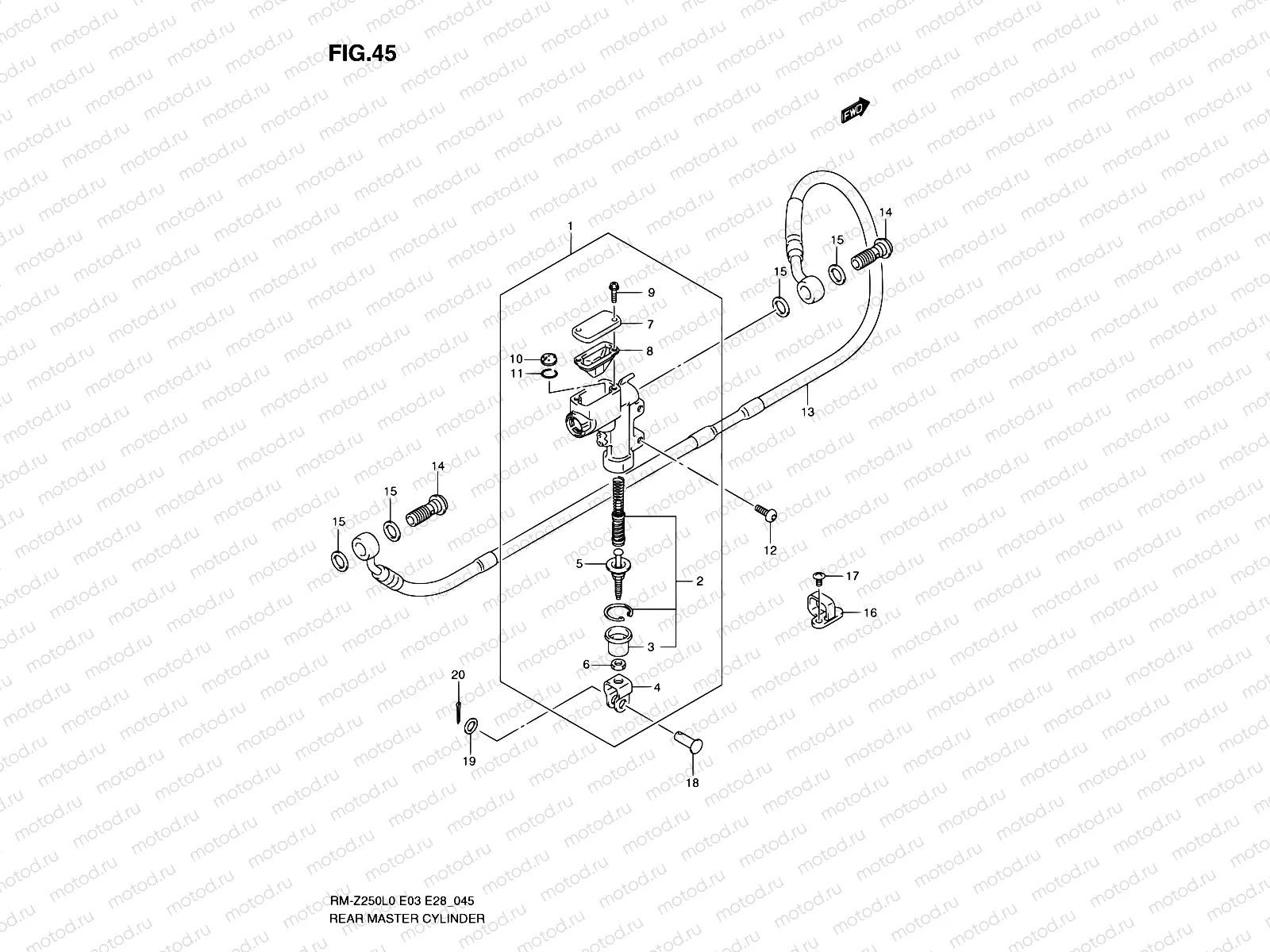 45 - REAR MASTER CYLINDER
