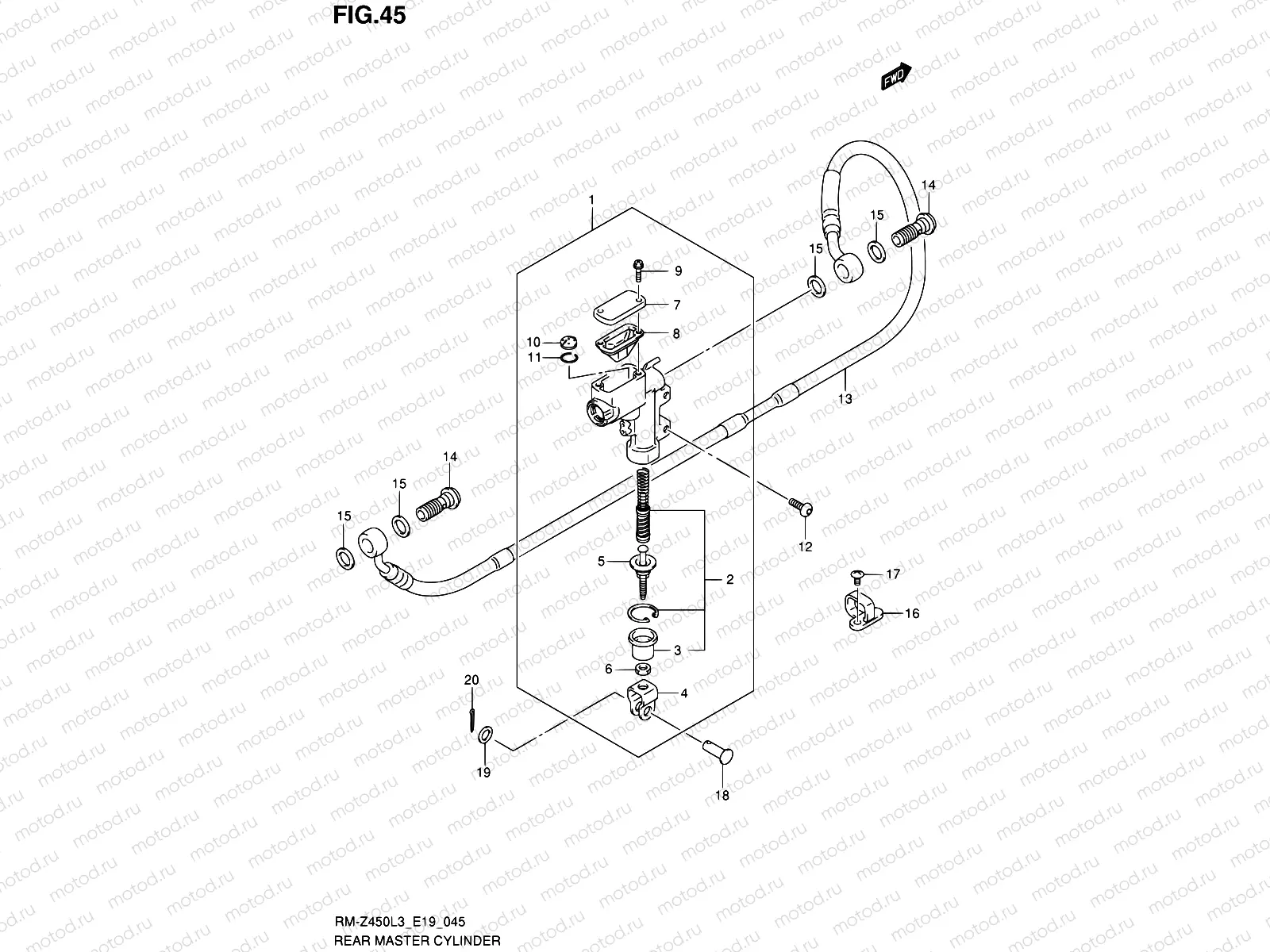45 - REAR MASTER CYLINDER
