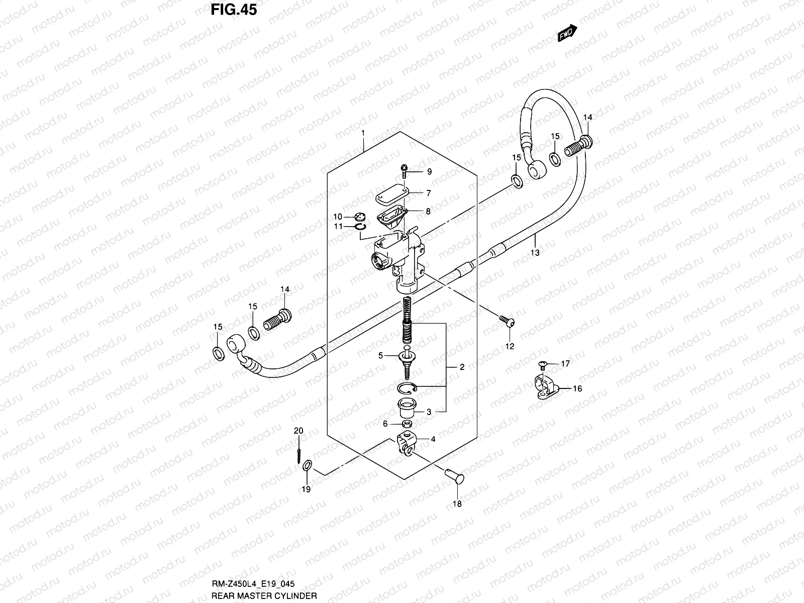 45 - REAR MASTER CYLINDER