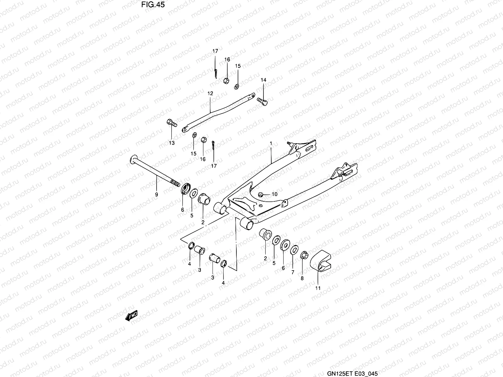 45 - REAR SWINGING ARM