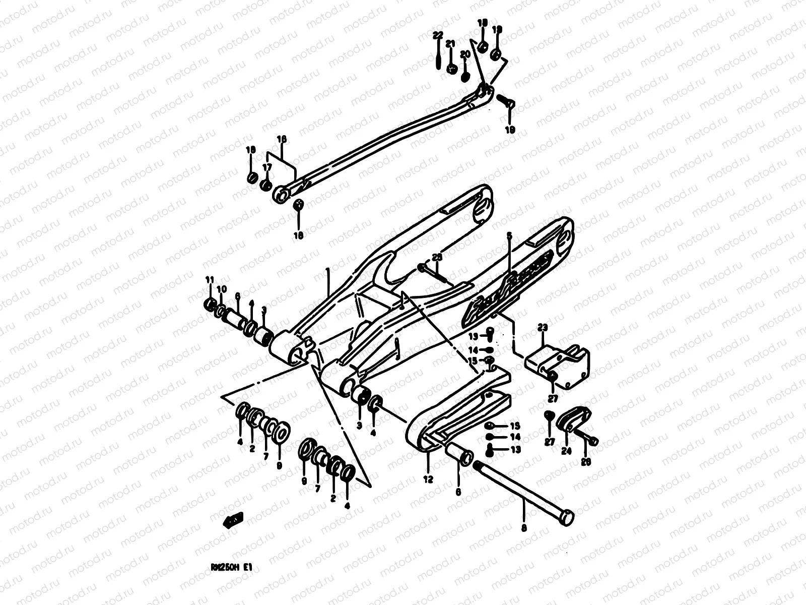 45 - REAR SWINGING ARM (MODEL G)