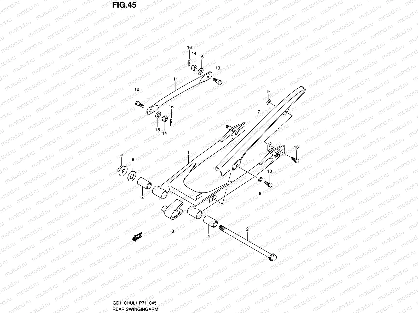 45 - REAR SWINGINGARM