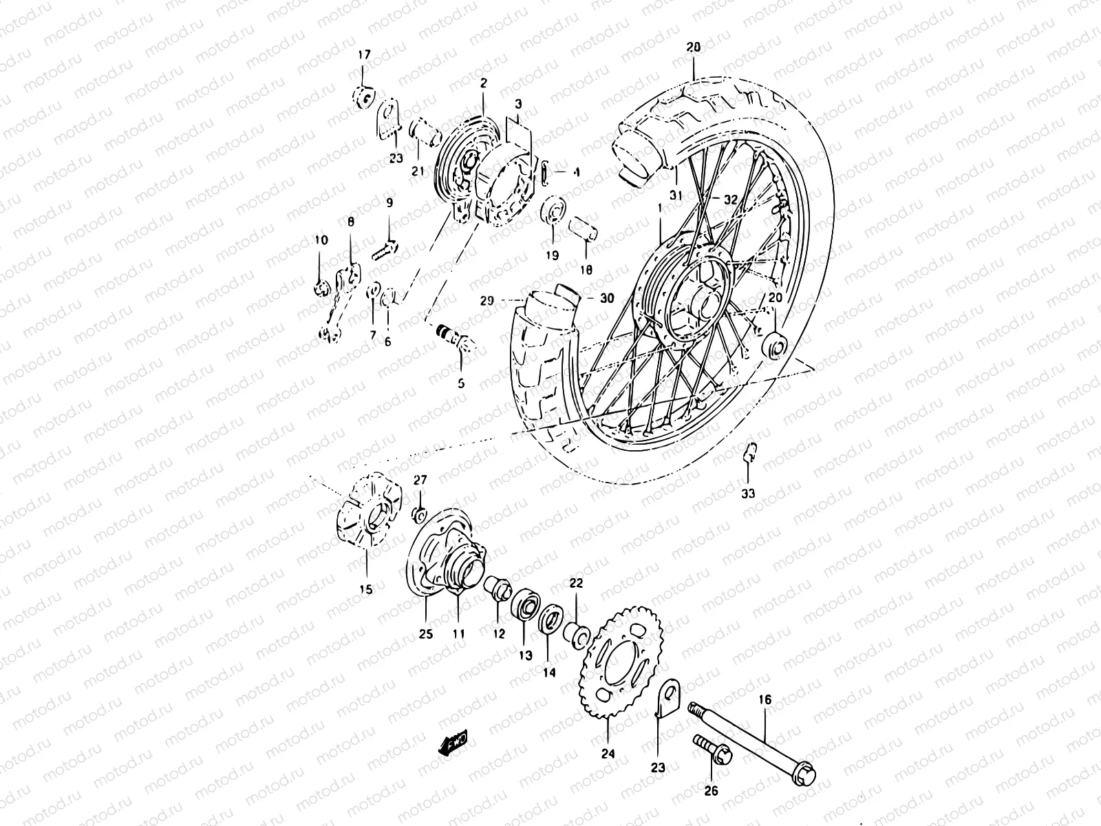 45 - REAR WHEEL